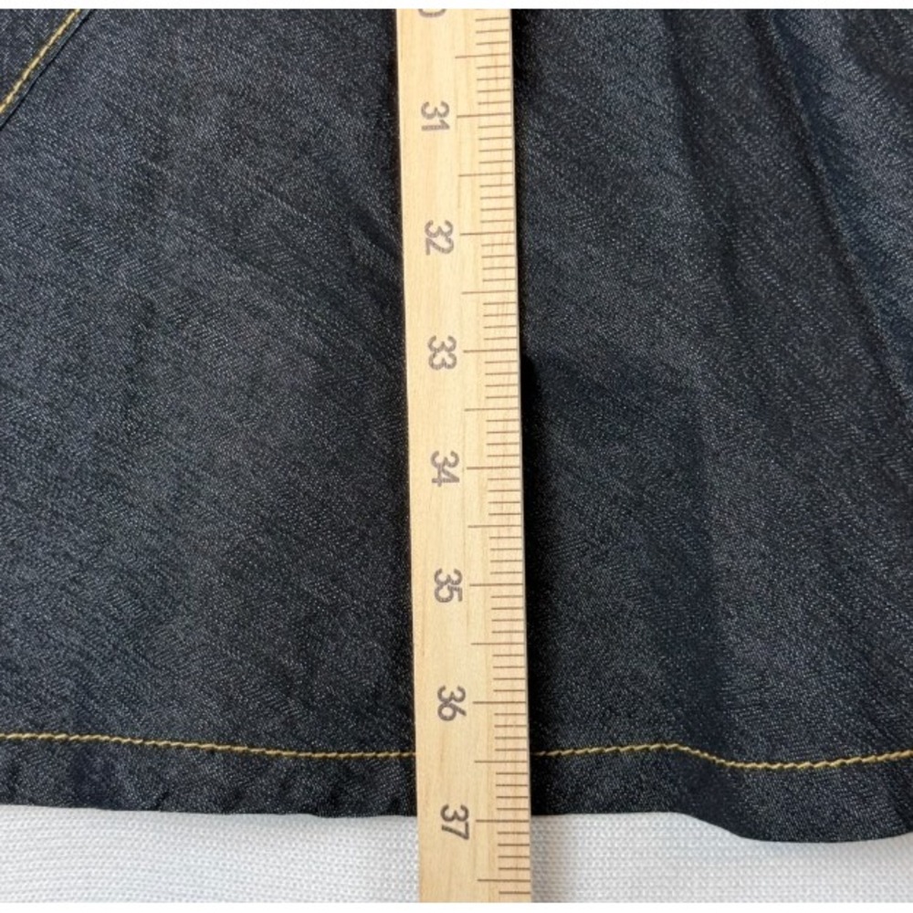 Bisou Bisou Michele Bohbot Denim Mermaid Skirt 18W Dark Wash Flared Midi Y2K - Picture 9 of 10